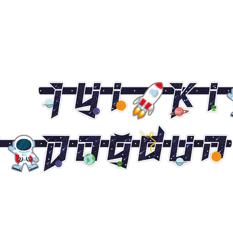Kozmik Galaksi İyi Ki Doğdun Harf Banner (2 m)